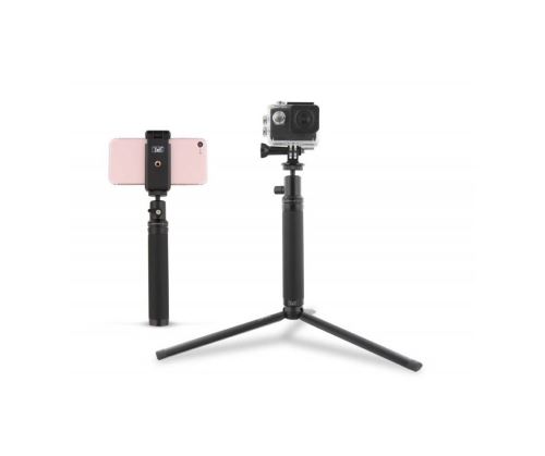 Pack voyage T'NB Perche selfie + Trépied + Adaptateur pour caméra sport + Support pour smartphone