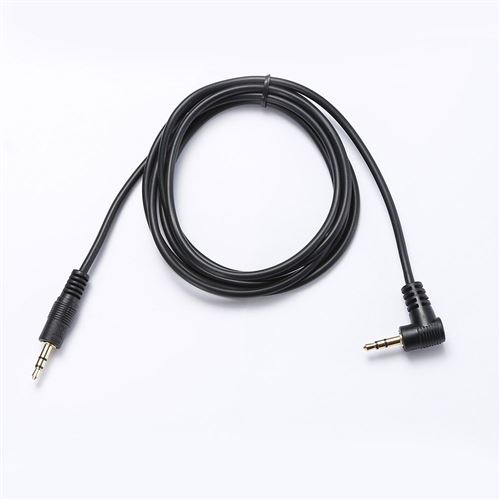 Câble Diffusion Jack 3.5 mm mâle vers Jack 3.5 mm mâle coudé 1,5 m Noir - Diffusion