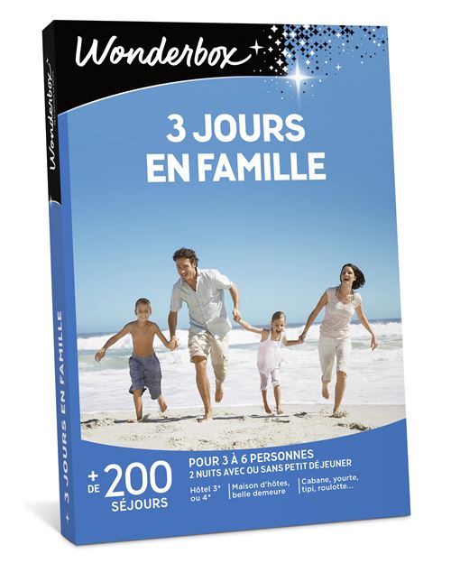 Coffret cadeau Wonderbox 3 jours en Famille Edition 2025