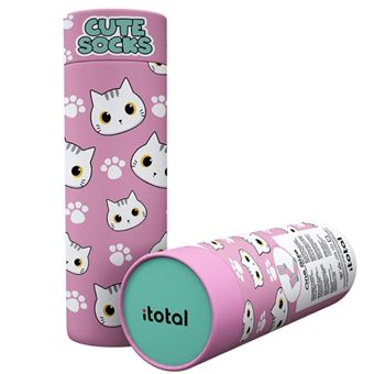 Chaussettes hautes et mi-bas Itotal Chat Blanc Taille 36-41