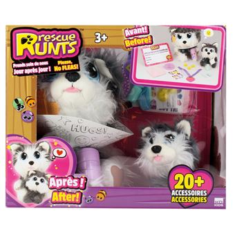 Jeu d'imitation Taldec Rescue Runts Le husky et son bébé