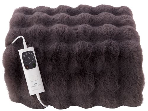 _Dreamland Couverture Chauffante Dreamland Hygge Days Imitation Fourrure Cloudy 160X120 Cm Gris Anthracite