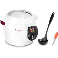 Cookéo Moulinex YY4406 avec louche et épluche légumes 1600 W Blanc