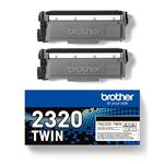 Pack de 2 toners Brother TN2320 Noir