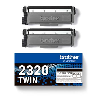 Pack de 2 toners Brother TN2320 Noir