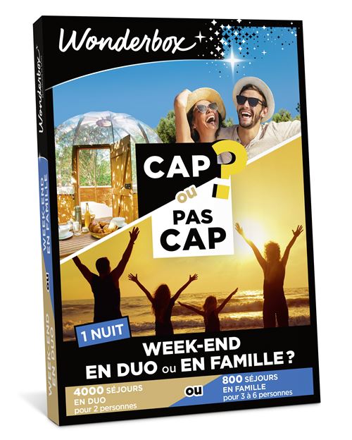 Coffret cadeau Wonderbox Cap ou Pass Cap Week-end en duo ou en famille ?