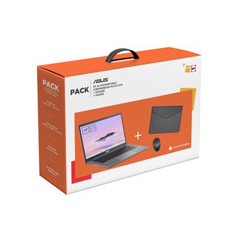 Pack Chromebook Plus Asus CX3402CBA-MW0306 14" Intel Core i3-1215U 8 Go RAM 256 Go eMMC Ecran tactile Gris - 1