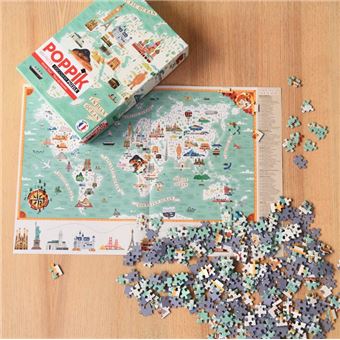 Puzzle éducatif Poppik Monuments du Monde avec Poster 500 pièces