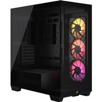Boîtier PC gaming Corsair 3500X moyen tour noir ARGB avec panneau latéral acier