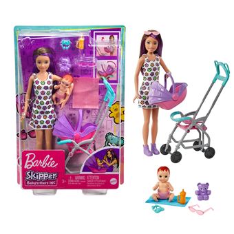 Barbie coffret babysitter poussette online