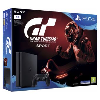 Pack Fnac Console Sony PS4 Slim 1 To Noire + Jeu Gran Turismo Sport + Jeu Fifa 18