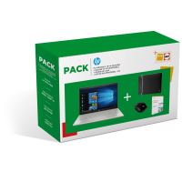 Pack Ultra-draagbare HP Pavilion 14-ce2014nf 14 "FHD Intel Core i5 8 GB RAM 256 GB SSD Zilver + Muis + Hoes + Microsoft Office 365 Personal 1 jaar