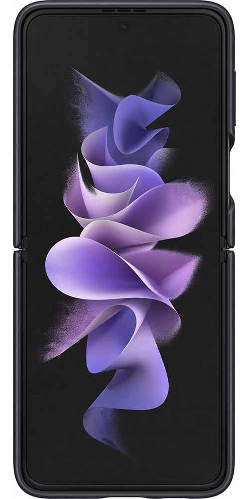 Coque en cuir pour Samsung Galaxy Z Flip 3 Noir