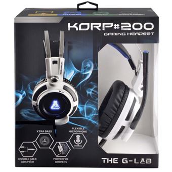 Casque Gaming filaire The G-Lab KORP200 Gris