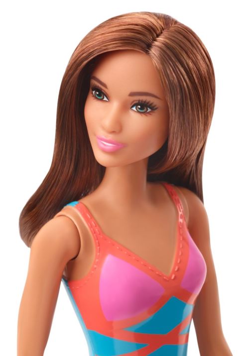 Poupée Barbie Plage Maillot Bleu - T7185, Jouet Enfant 3 Ans Et Plus