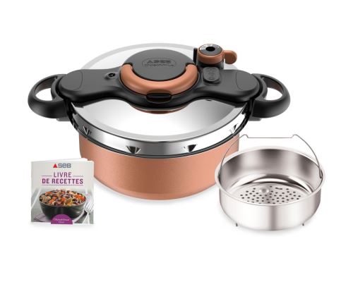 Seb ClipsoMinut'® DUO 5L Snelkookpan  Grijs en Bruin