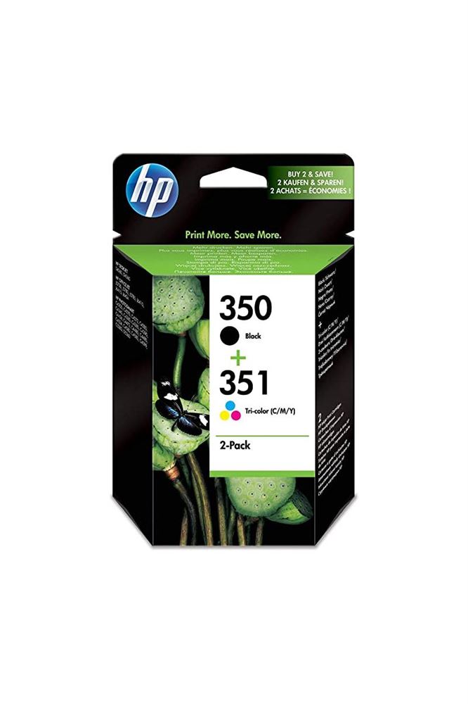 HP 350/HP 351 pack de 2 cartouches dencre noire/trois couleurs authentiques  pour HP Photosmart C4380/C4472/C4580/C5280 SD412EE - Cartouche d'encre -  Achat & prix