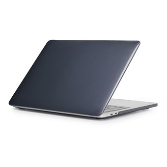 Coque rigide Macbook pro 13 A1708 A1706 A1989 A2159 2016/2020 noir mat  transparent toucher soyeux