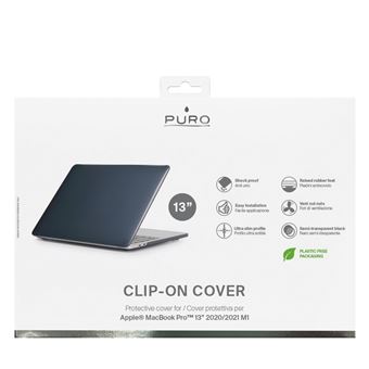 Coque rigide Clip-On pour MacBook Pro 13" 2020 Puro Noir