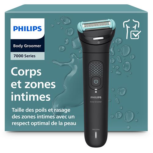 Philips BG7475/15 Body Groomer 7000 Series Körper- und Intimrasierer, Hochglanzschwarz, Akkubetrieb