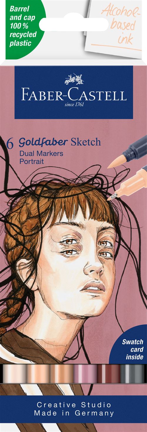 Set de 6 Goldfaber Sketchmarker Faber-Castell Portrait