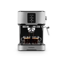 Combiné expresso cafetière Flama Machine à espresso 20 Bar avec vapeur  1266FL, 1350W, acier inoxydable, 3 filtres pour café moulu et dose unique,  capacité de 1,2L