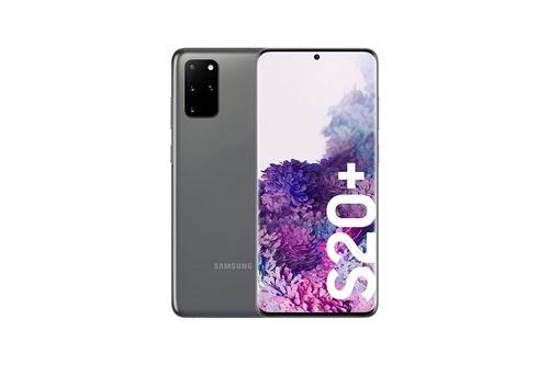 Samsung Galaxy S20+ - 4G smartphone - double SIM - RAM 8 Go / Mémoire interne 128 Go - microSD slot - écran OEL - 6.7" - 3200 x 1440 pixels (120 Hz) - 4x caméras arrière 12 MP, 12 MP, 64 MP, 0,3 MP - front camera 10 MP - gris cosmique