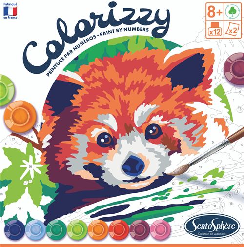 Dessin et coloriage enfant SentoSphère Colorizzy Panda Roux Shiba