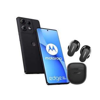 Pack Smartphone Motorola Moto Edge 50 Pro 6,7" 5G Double nano SIM 512 Go Noir + Bose QuietComfort II Earbuds