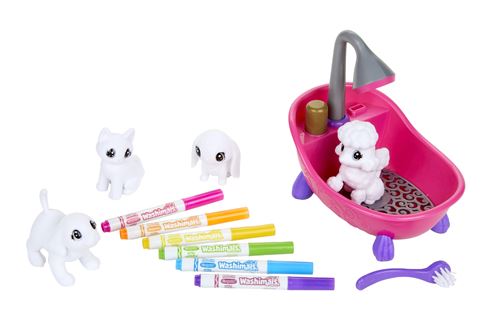 Polly Pocket Crayola Washimals Peculiar Pets - Kit Créatif De Coloriage, Feutres De Couleurs Et Figurines à Colorier, Ambiance Créatures Magiques - Âge Conseillé: à Partir De 3 Ans Washimals Pat Patrouille