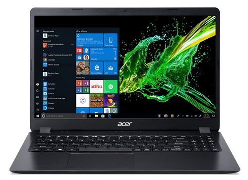 Acer Aspire 3 A315-34 - Intel Pentium Silver N5030 / 1.1 GHz - Win 11 Home - UHD Graphics 605 - 8 GB RAM - 256 GB SSD - 15.6 1920 x 1080 (Full HD) - Wi-Fi 5 - houtskoolzwart - tsb Frans