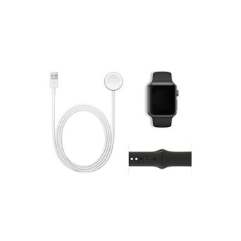 Apple Watch Series 5 GPS, 40mm boîtier aluminium noir avec Bracelet Sport Noir Reconditionné par Renewd