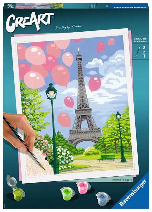 Peinture Au Numéro Ravensburger Creart Format Grand Printemps à Paris