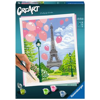 Peinture au numéro Ravensburger Creart Format Grand Printemps à Paris