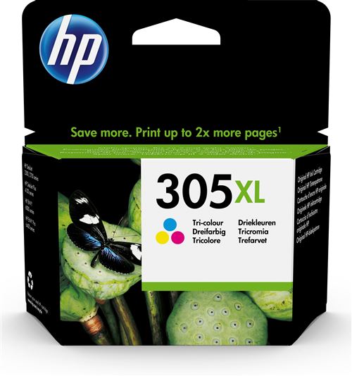 Cartouche d'encre HP 305 XL Cyan, Magenta, Jaune