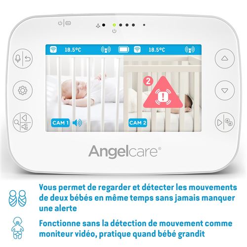 Ecoute Bebe Video Avec Detecteur De Mouvements Angelcare Ac327 Blanc Produits Bebes Fnac