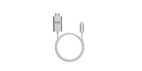 Câble USB-C Lnq vers HDMI Pro 8K/60Hz 2 m Gris sidéral