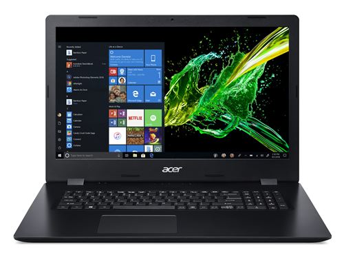 Acer Aspire 3 A317-52-35TF - Core i3 1005G1 / 1.2 GHz - Win 10 Home 64 bits - 4 GB RAM - 256 GB SSD - DVD-brander - 17.3 1600 x 900 (HD+) - UHD Graphics - Wi-Fi, Bluetooth - schaliezwart - tsb Frans