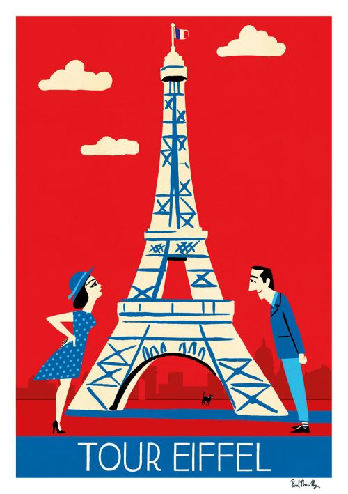 Affiche Sergeant Paper Tour Eiffel 50x70 cm Edition limitée signée