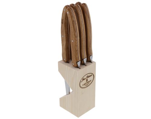 Bloc de 6 couteaux à steak Jean Dubost Laguiole