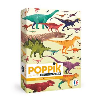 Puzzle éducatif Poppik Dinosaures avec Poster 280 pièces