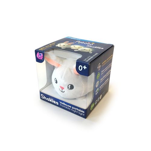 Veilleuse Pabobo Shakie Lapin blanc et rose