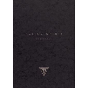 Carnet de 120 pages Clairefontaine Flying Spirit 19 x 25 cm Noir - 1