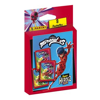 Blister de 8 pochettes Panini Miraculous Super Heroes