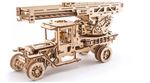 maquette mécanique ugears camion de pompier avec échelle