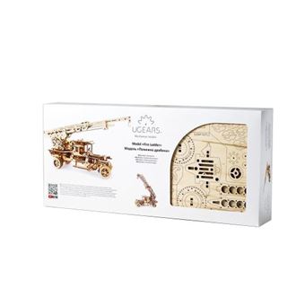 maquette mécanique ugears camion de pompier avec échelle