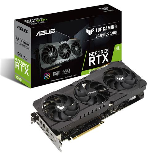 Carte graphique Asus TUF-RTX3080-10G-GAMING 10 Go Noir