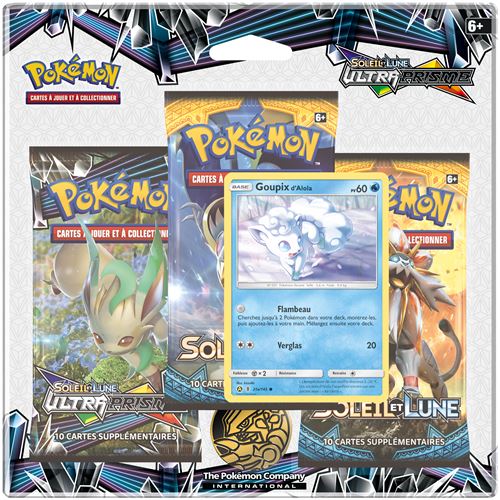 Pack de 3 boosters Pokémon SL05 Lune et Soleil Ultra Prisme
