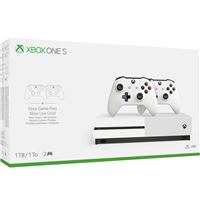 MICROSOFT XBOX ONE S 1TB WHITE DUAL CONTROLLER BUNDLE