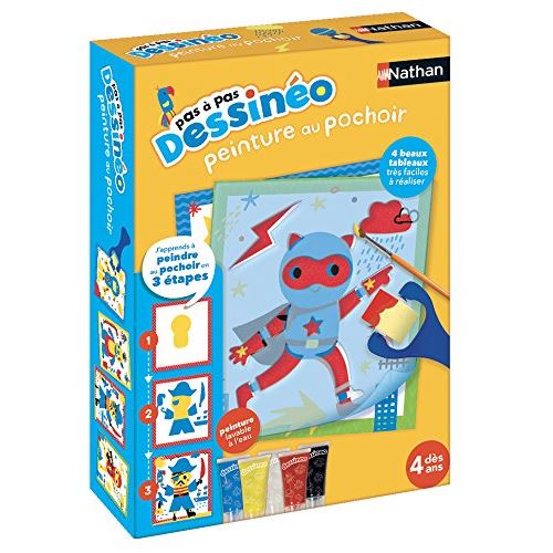 Kit créatif Nathan Dessinéo Peinture au pochoir